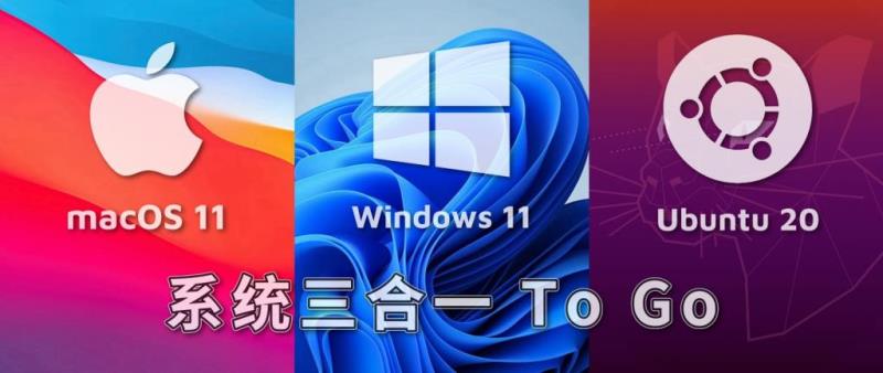 系统安装玩法多：macOS/win11/ubuntu 系统三合一 To Go