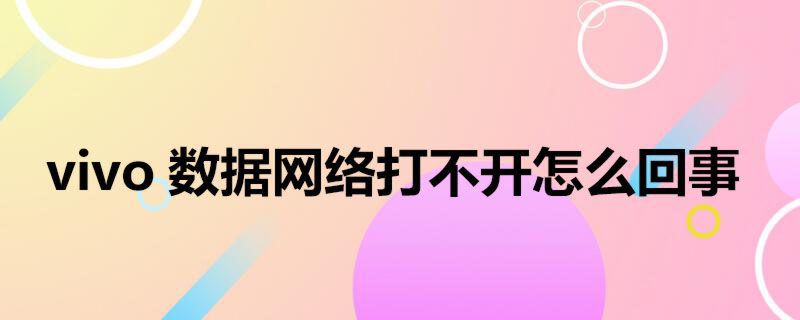 vivo手机开不了网络数据，vivo手机为什么连不上wifi