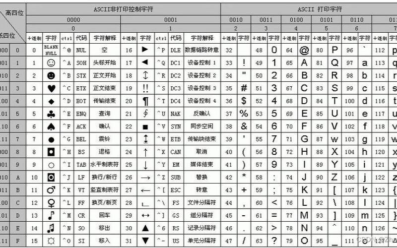 ascii码值大小顺序照片（ascii码代表什么意思）