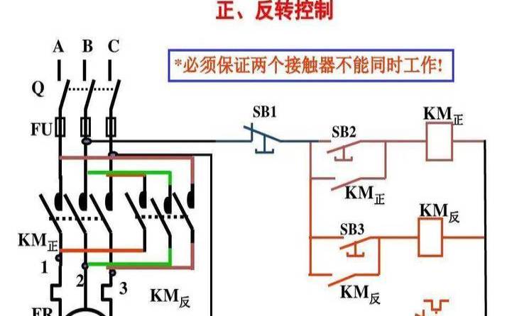 正反转开关怎么接线方法（220v电机接线图）